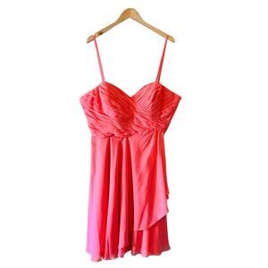 Kanali K Draped Spagetti Strap Dress Size 18 NWT In Melon